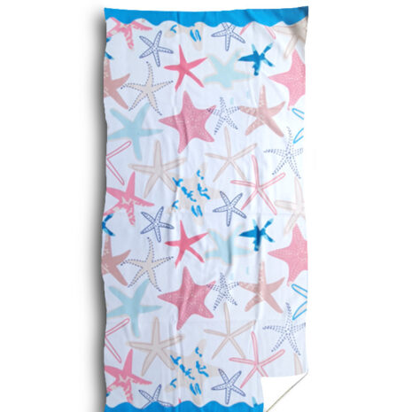 ręcznik plażowy 70x140 100x180 rozgwiazdy marine kolorowy hurtownia zwolinska design