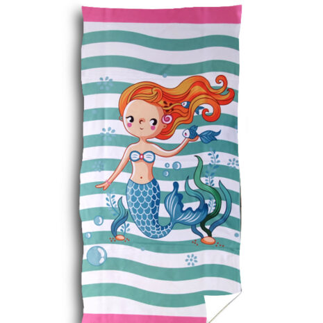 ręcznik plażowy 70x140 100x180 syrenka kolorowy hurtownia zwolinska design
