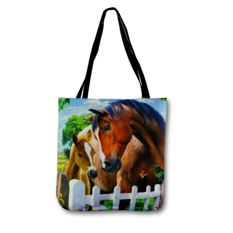 konie w ogrodzie torba foto zakupowa hurtownia zwolińska design