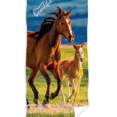 ręcznik kąpielowy plażowy konie koń