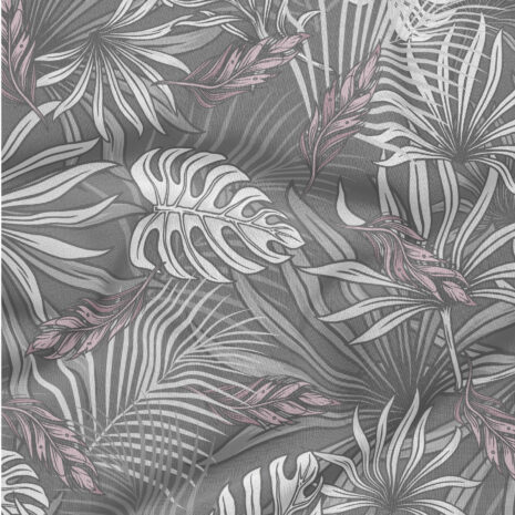 tkanina bawełniana 160cm polska tkanina materiał kwiaty liście monstera palma łąka